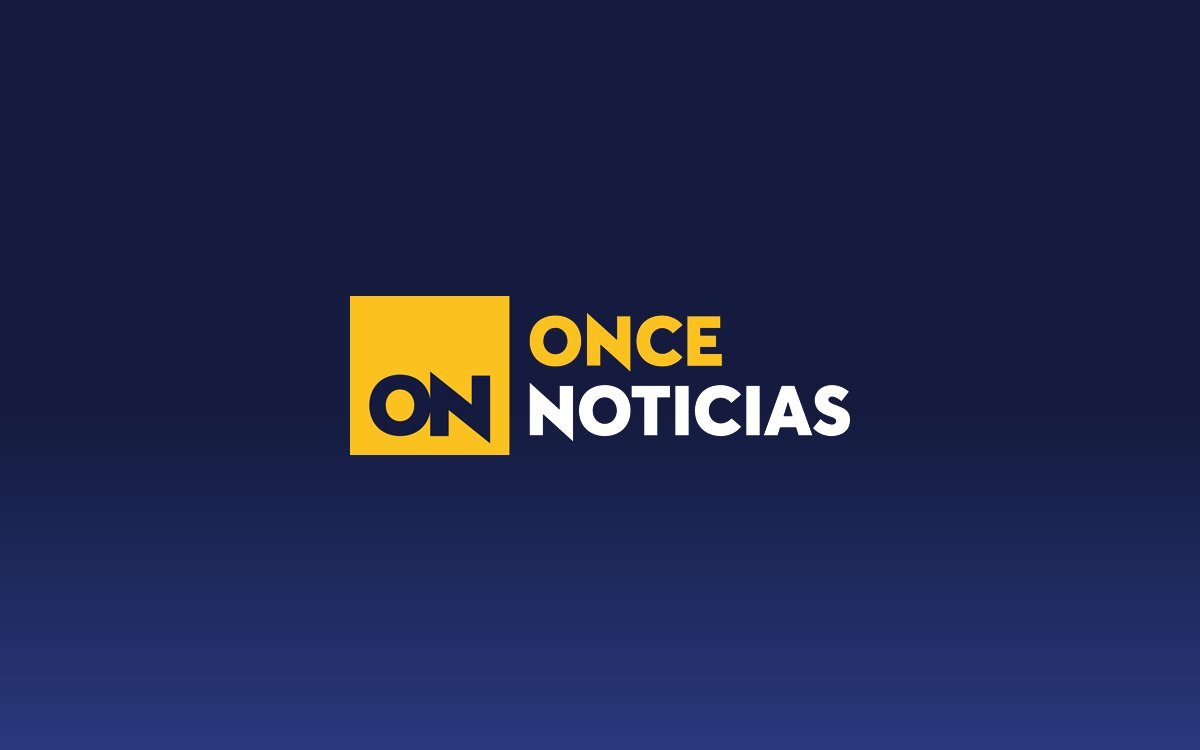 The Once Noticias logo: ON in navy on a yellow square, beside the words Once Noticias in yellow and white, on the brand's dark blue.